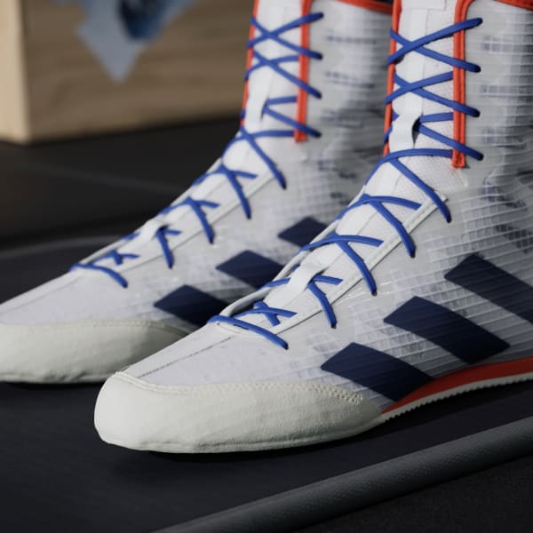 Botas de boxeo Adidas Box Hog 4 Blanco-azul  - Image 8