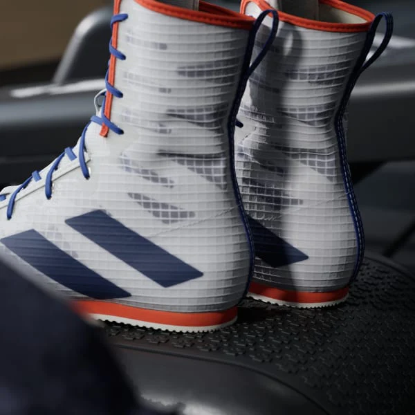 Botas de boxeo Adidas Box Hog 4 Blanco-azul  - Image 9