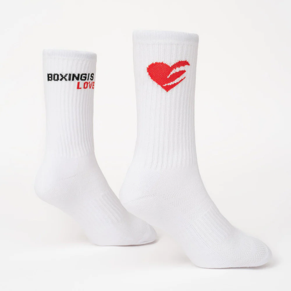 Calcetines Boxraw Crew Boxing Is Love (3 pares) Blanco - Image 2