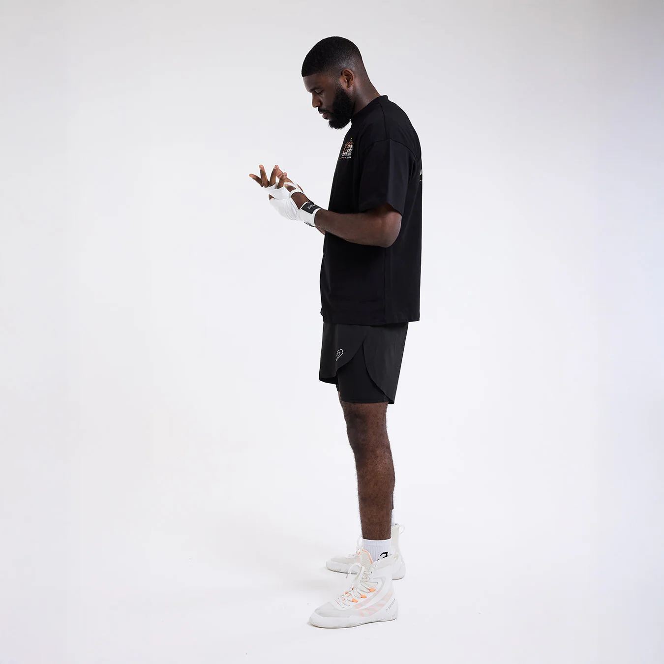 Camiseta Boxraw Hook Right Goodnight Oversize Negro  - Image 2