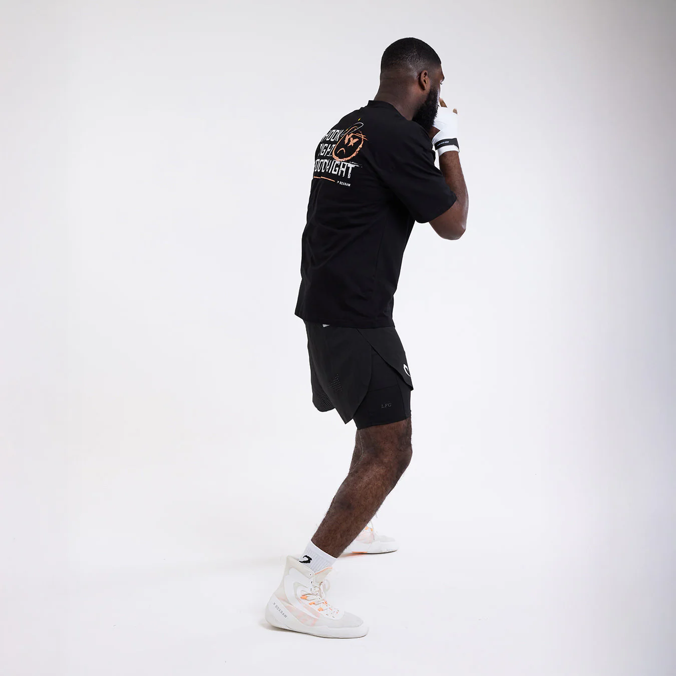 Camiseta Boxraw Hook Right Goodnight Oversize Negro  - Image 3