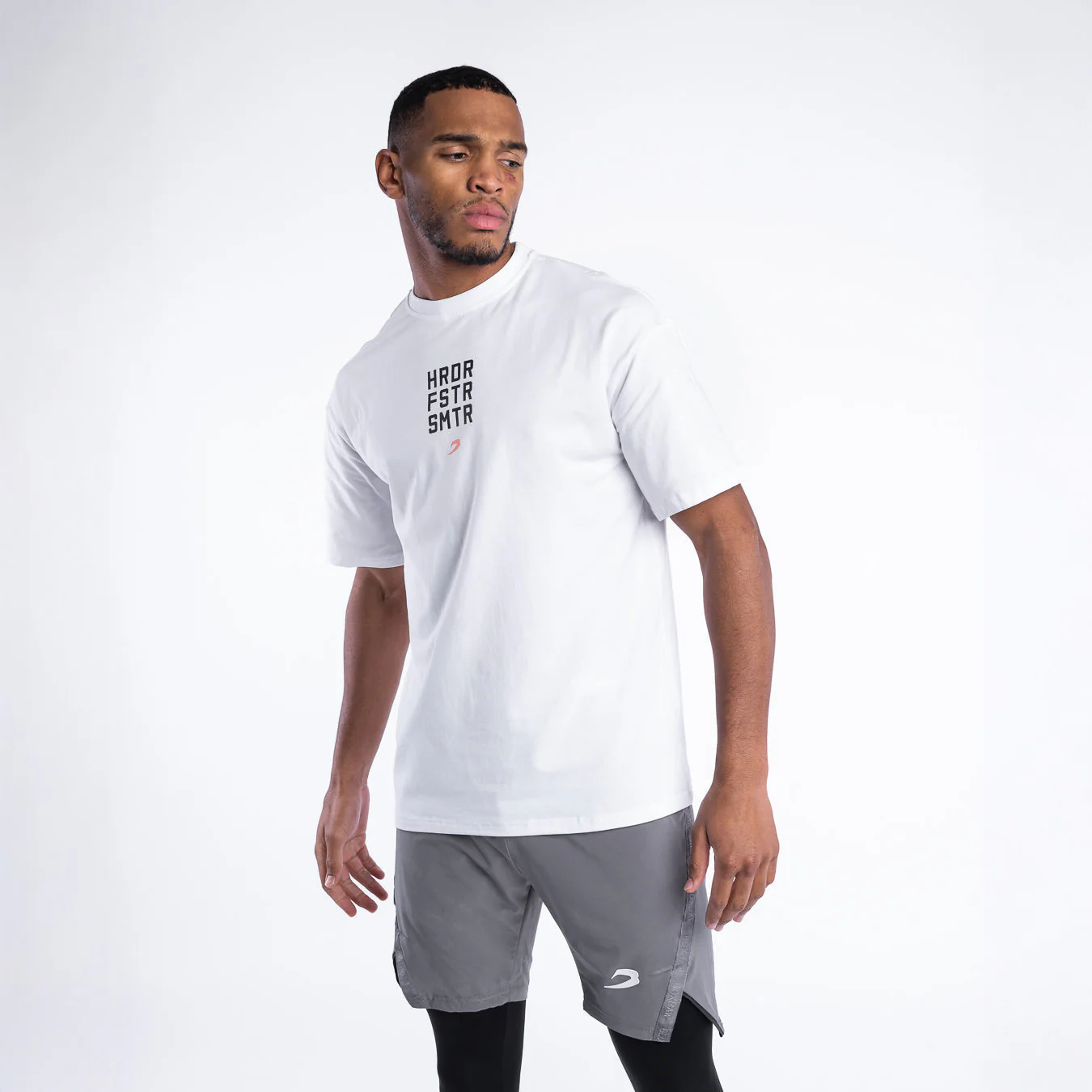 Camiseta Boxraw HRDR FSTR SMTR Oversize Blanco  - Image 6