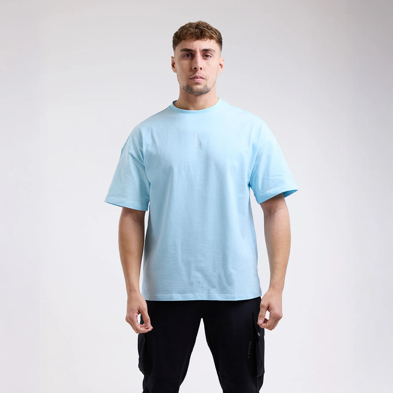 Camiseta Boxraw Lineal Oversize Azul  - Image 2
