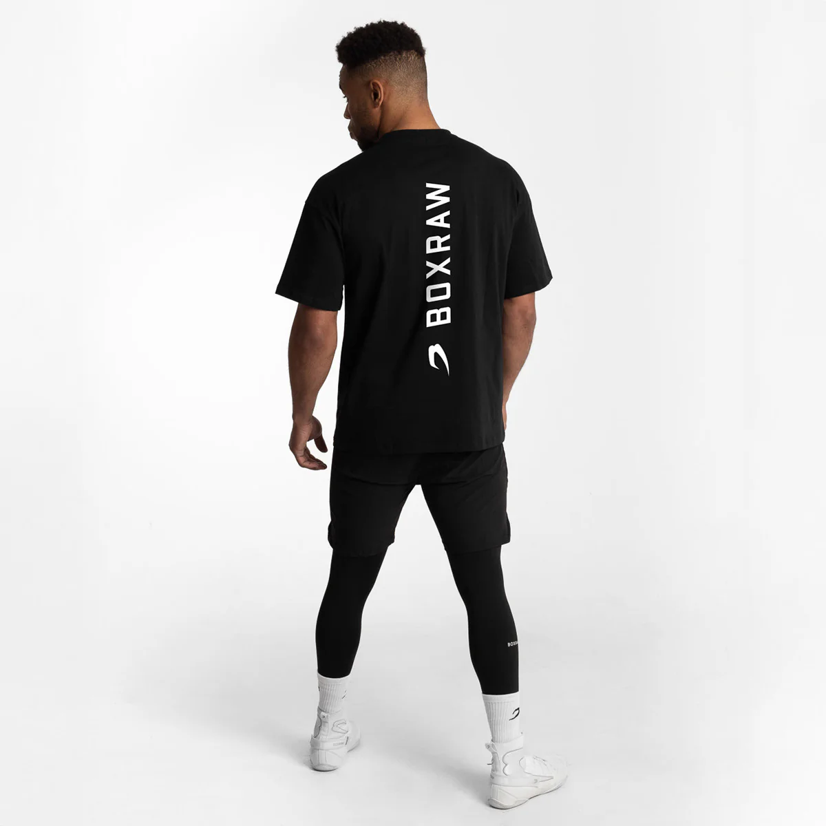 Camiseta Boxraw Lineal Oversize Negro  - Image 4