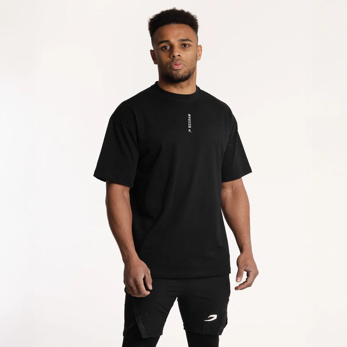 Camiseta Boxraw Lineal Oversize Negro  - Image 5