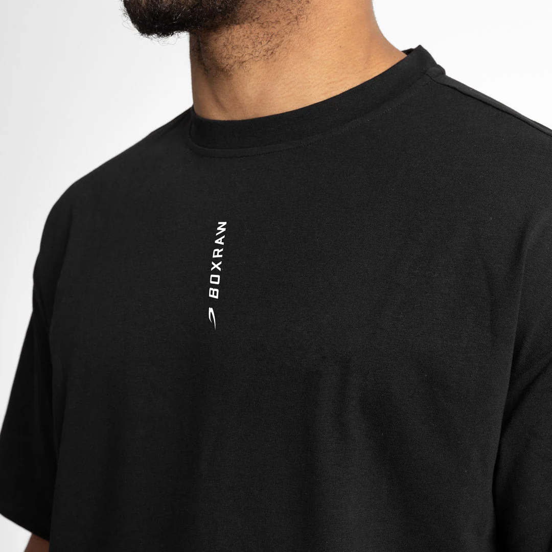 Camiseta Boxraw Lineal Oversize Negro  - Image 8