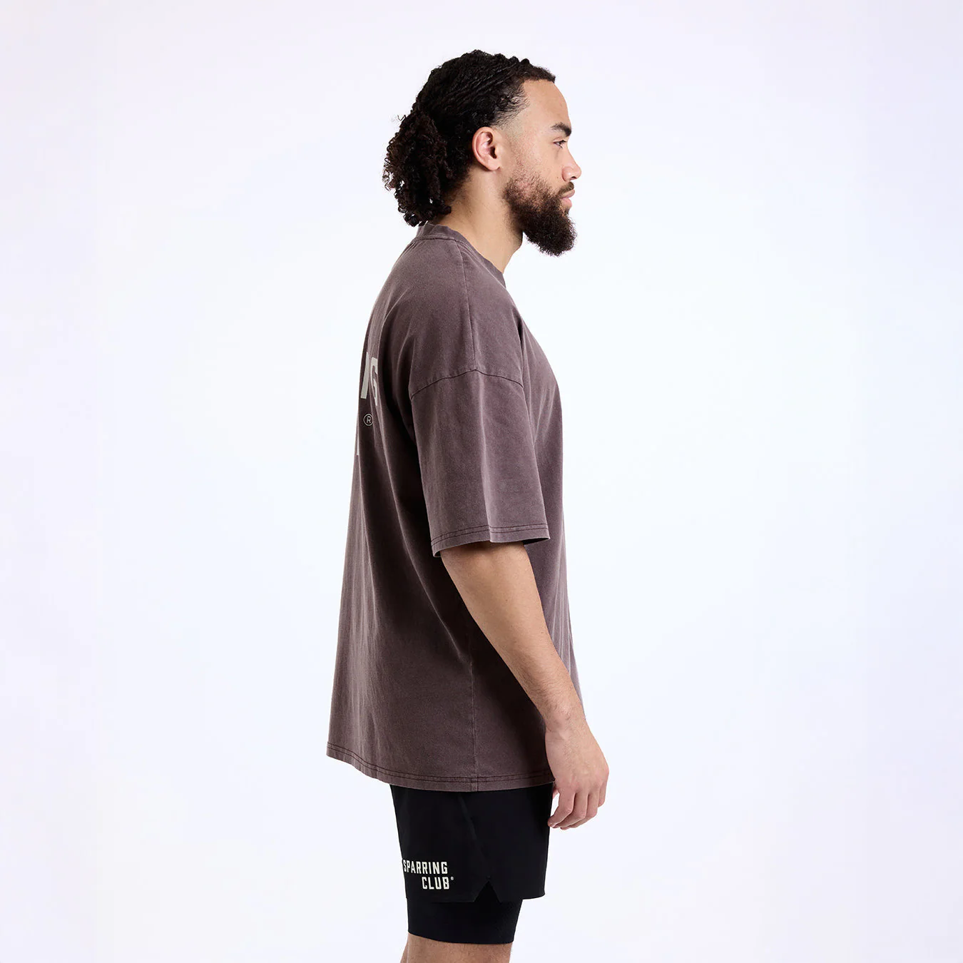 Camiseta Boxraw Sparring Club Oversize Marrón  - Image 6