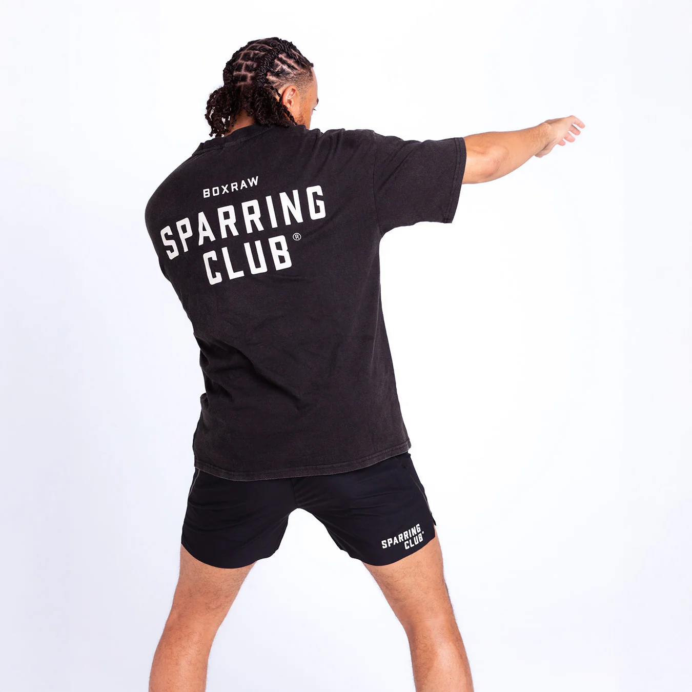 Camiseta Boxraw Sparring Club Oversize Negro  - Image 6
