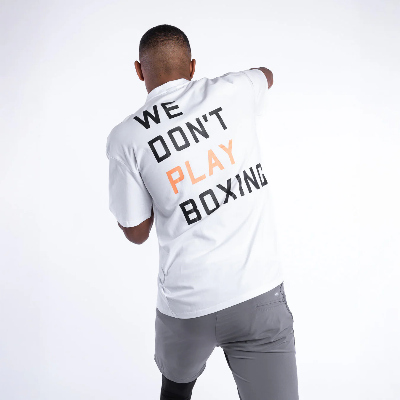 Camiseta Boxraw We Don't Play Boxing Oversize Blanco  - Image 6