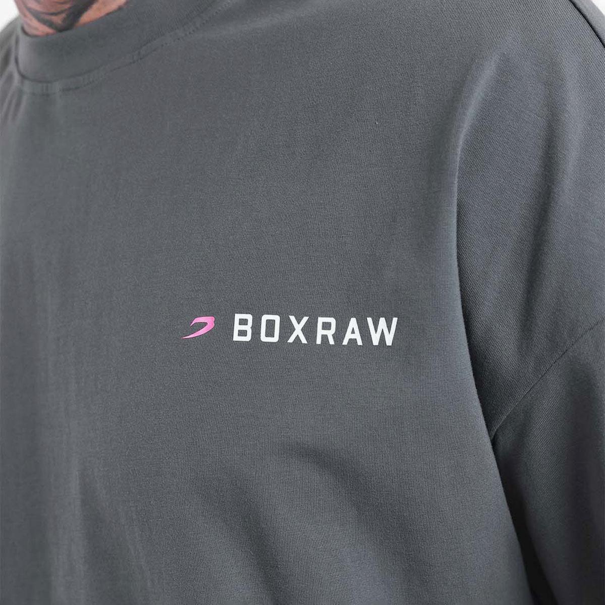 Camiseta Boxraw We Don't Play Boxing Oversize Gris-rosa - Image 7