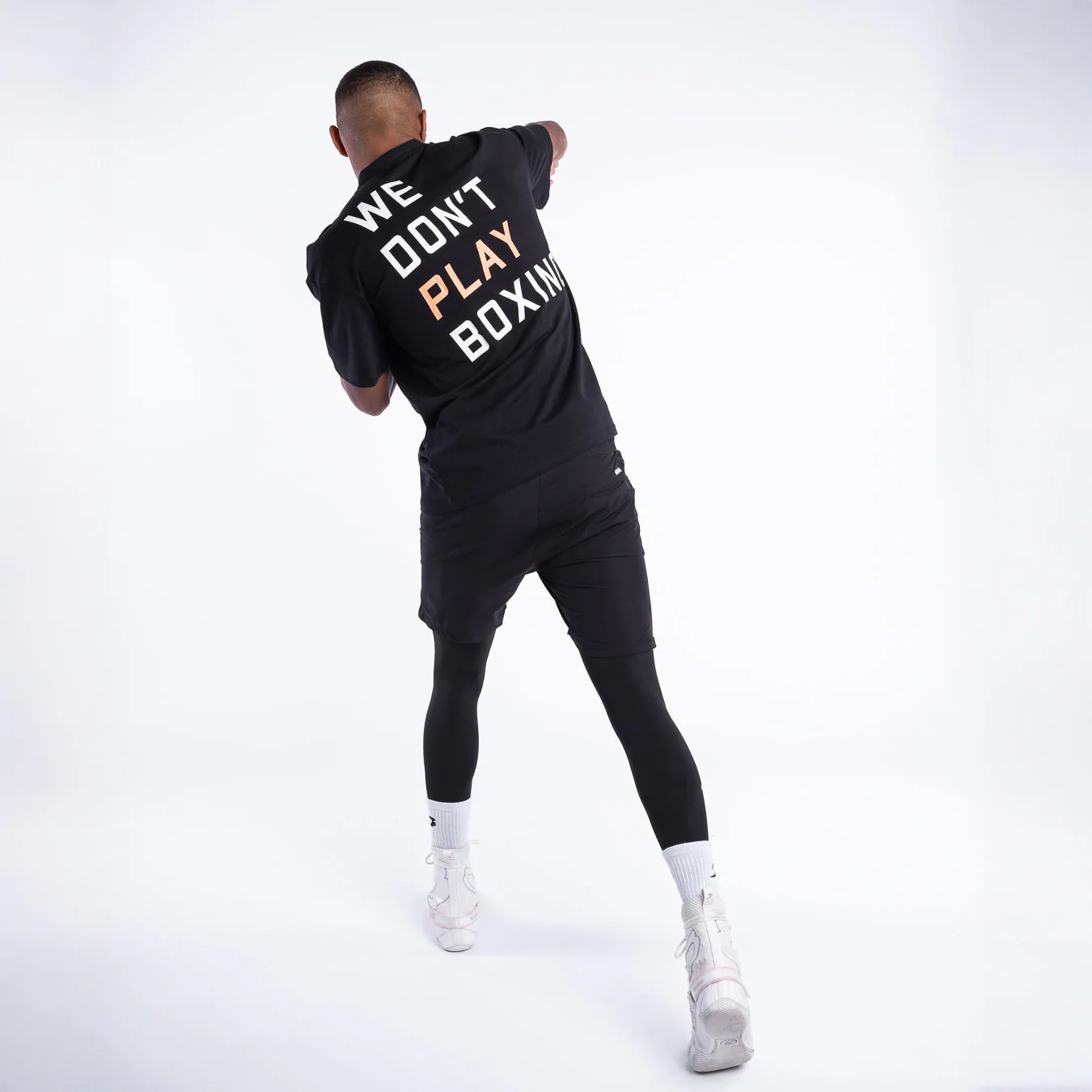 Camiseta Boxraw We Don't Play Boxing Oversize Negro  - Image 3