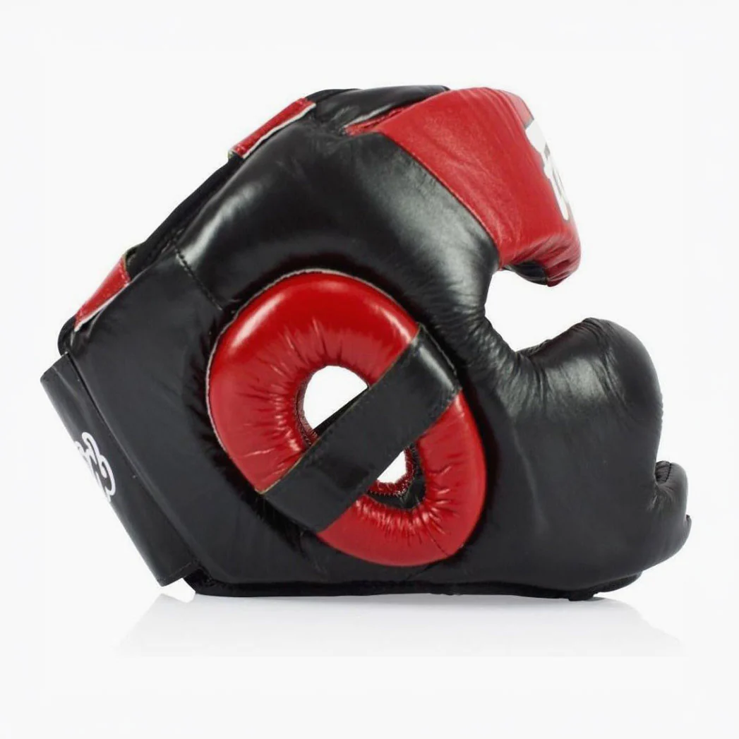 Casco Fairtex Diagonal Vision Sparring HG13 Negro-rojo  - Image 3