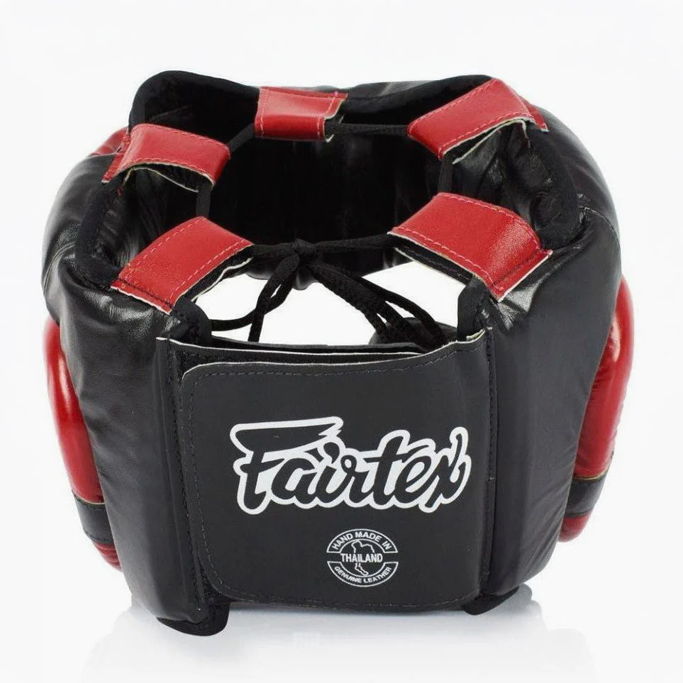 Casco Fairtex Diagonal Vision Sparring HG13 Negro-rojo  - Image 4