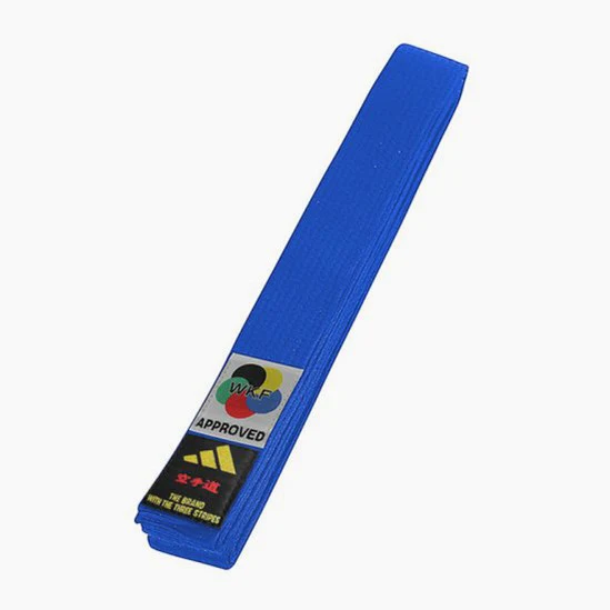 Cinturón Adidas Elite WKF Azul con Kanji 