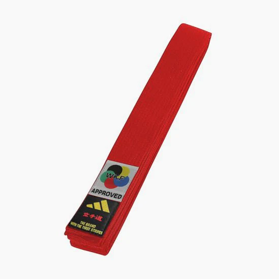 Cinturón Adidas Elite WKF Roja con Kanji 