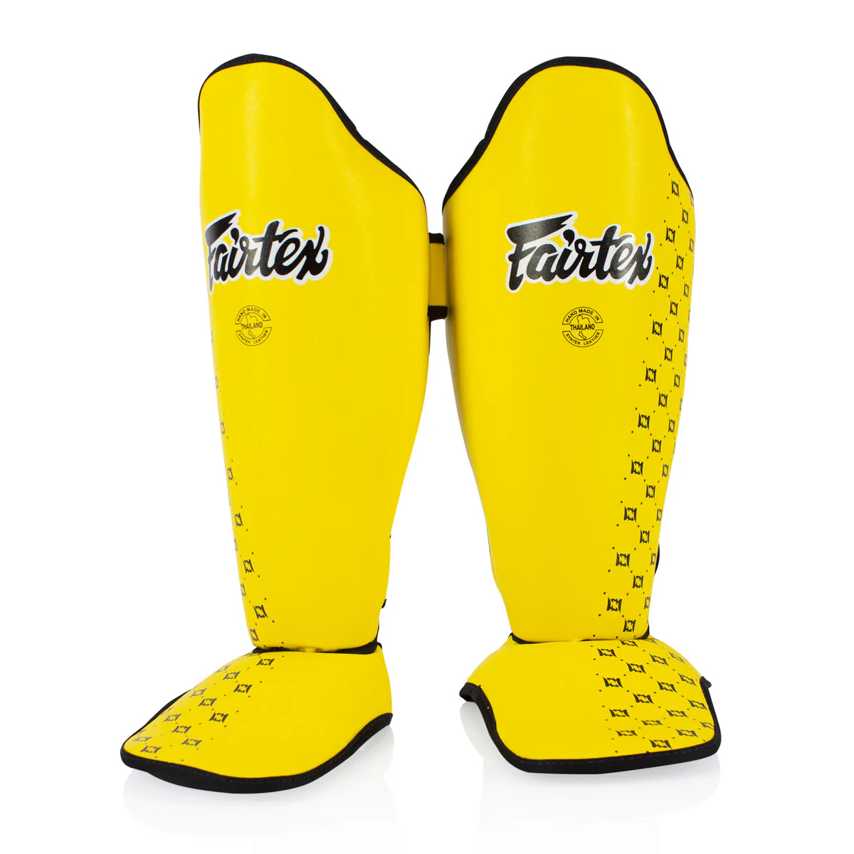 Espinilleras Fairtex Competición SP5 con parapiés Amarillo  - Image 2