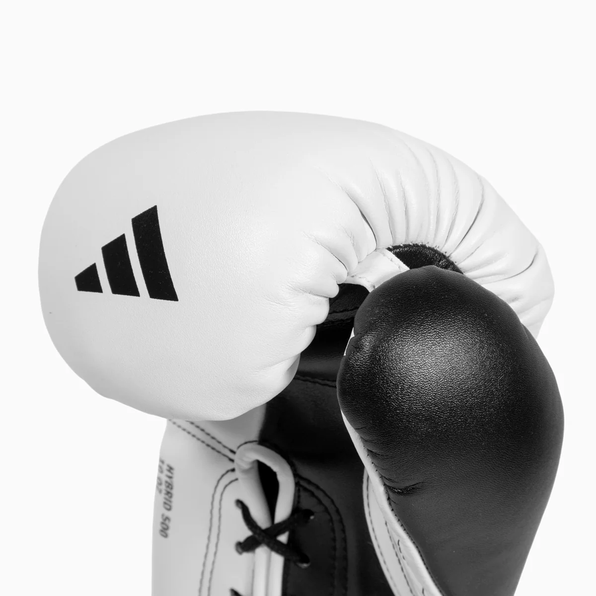 Guantes de boxeo Adidas Hybrid 500 Pro con Cordones Blanco-negro - Image 6