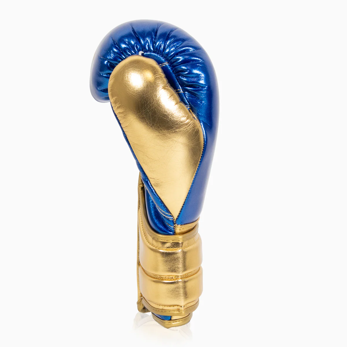 Guantes de boxeo Adidas Hybrid 500 Pro con Velcro Azul-oro  - Image 4