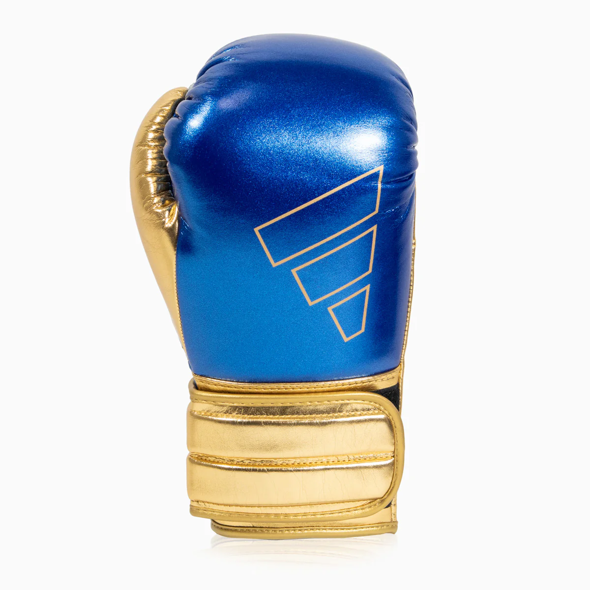 Guantes de boxeo Adidas Hybrid 500 Pro con Velcro Azul-oro  - Image 5