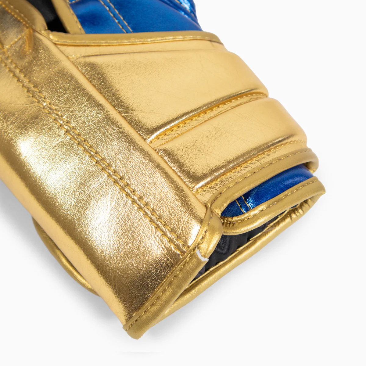 Guantes de boxeo Adidas Hybrid 500 Pro con Velcro Azul-oro  - Image 9