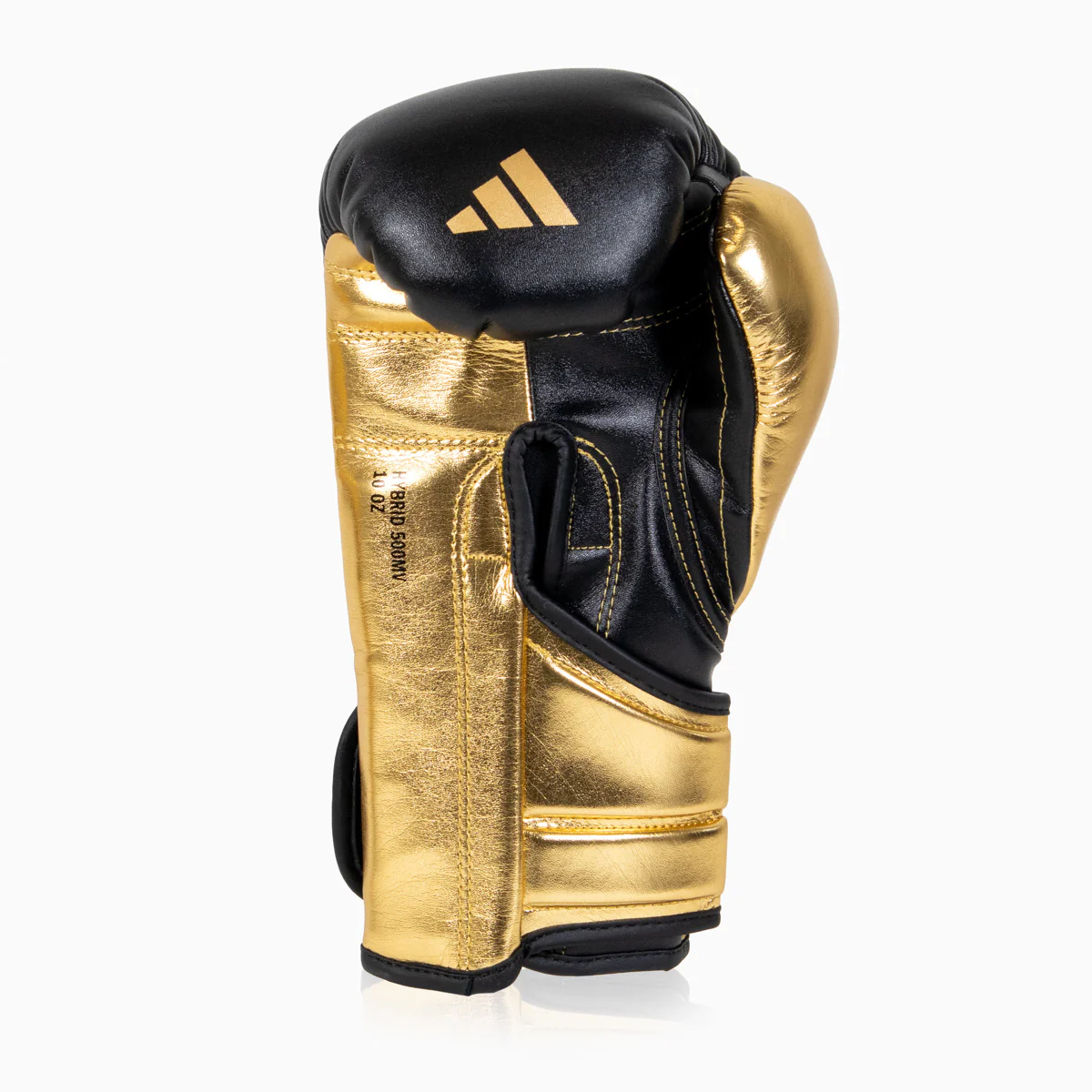 Guantes de boxeo Adidas Hybrid 500 Pro con Velcro Negro-oro - Image 3
