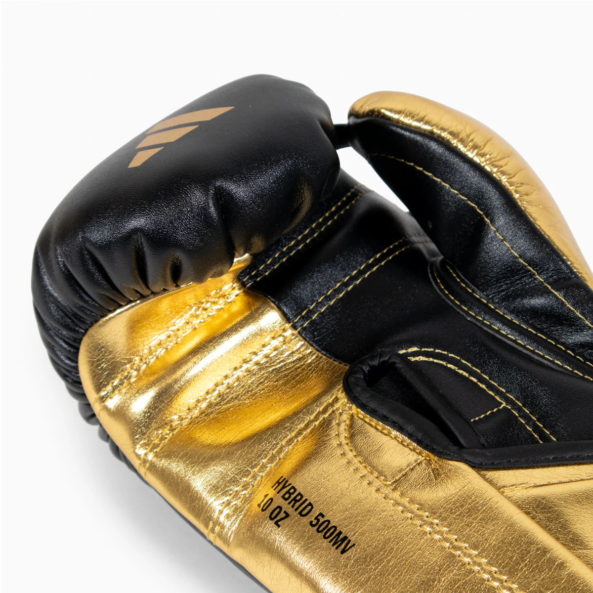 Guantes de boxeo Adidas Hybrid 500 Pro con Velcro Negro-oro - Image 7