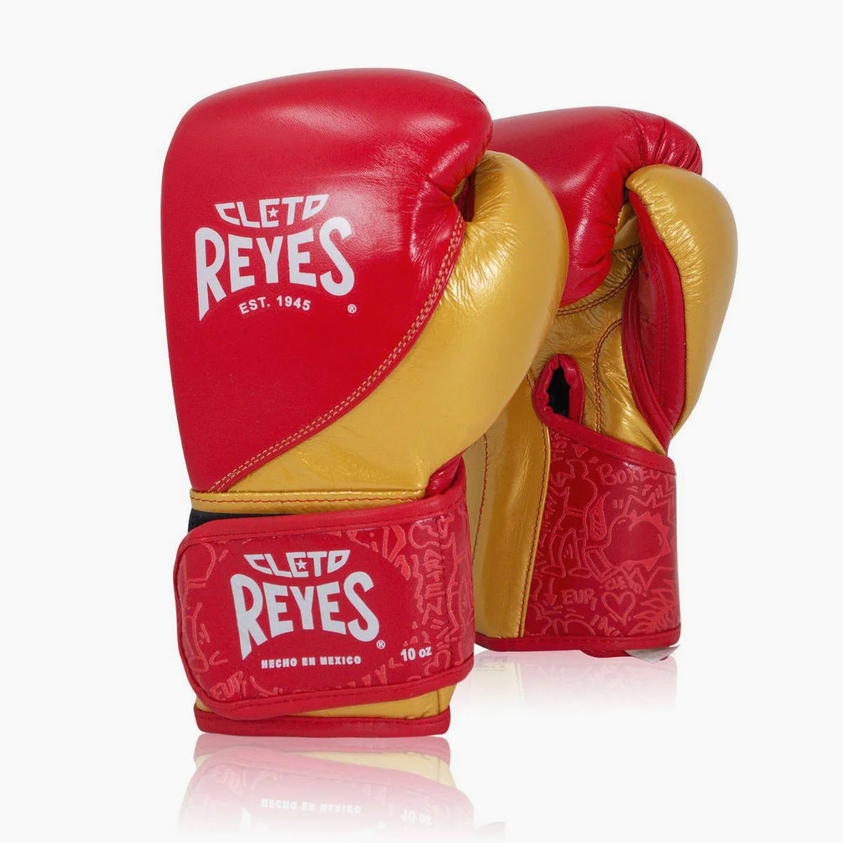 Guantes de boxeo Cleto Reyes High Precision Entrenamiento CE7 Rojo-Oro 