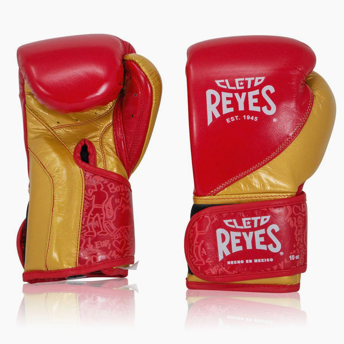 Guantes de boxeo Cleto Reyes High Precision Entrenamiento CE7 Rojo-Oro  - Image 3