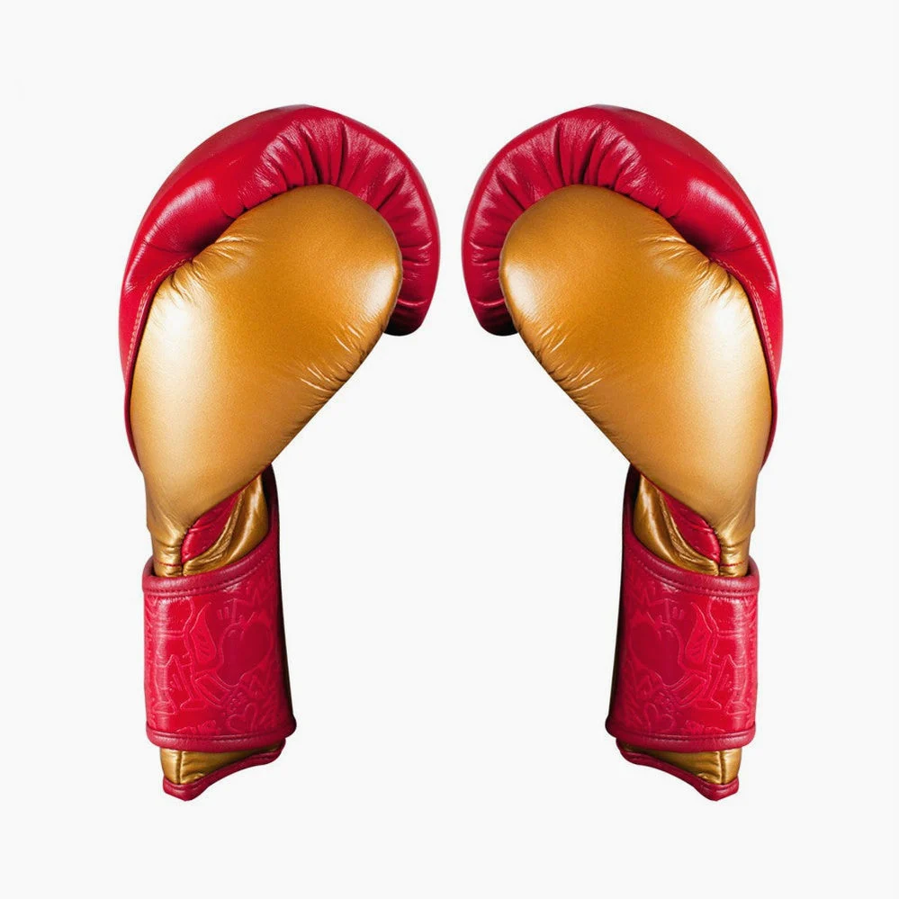 Guantes de boxeo Cleto Reyes High Precision Entrenamiento CE7 Rojo-Oro  - Image 4