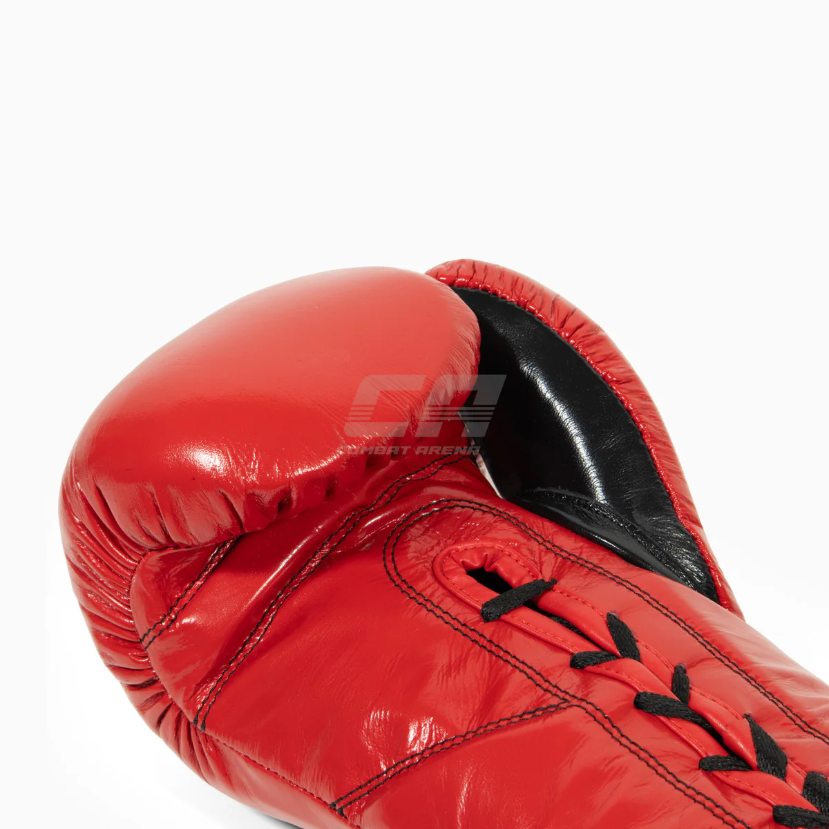 Guantes de boxeo Cleto Reyes Profesional CB2 Rojo-Negro con cordones  - Image 7