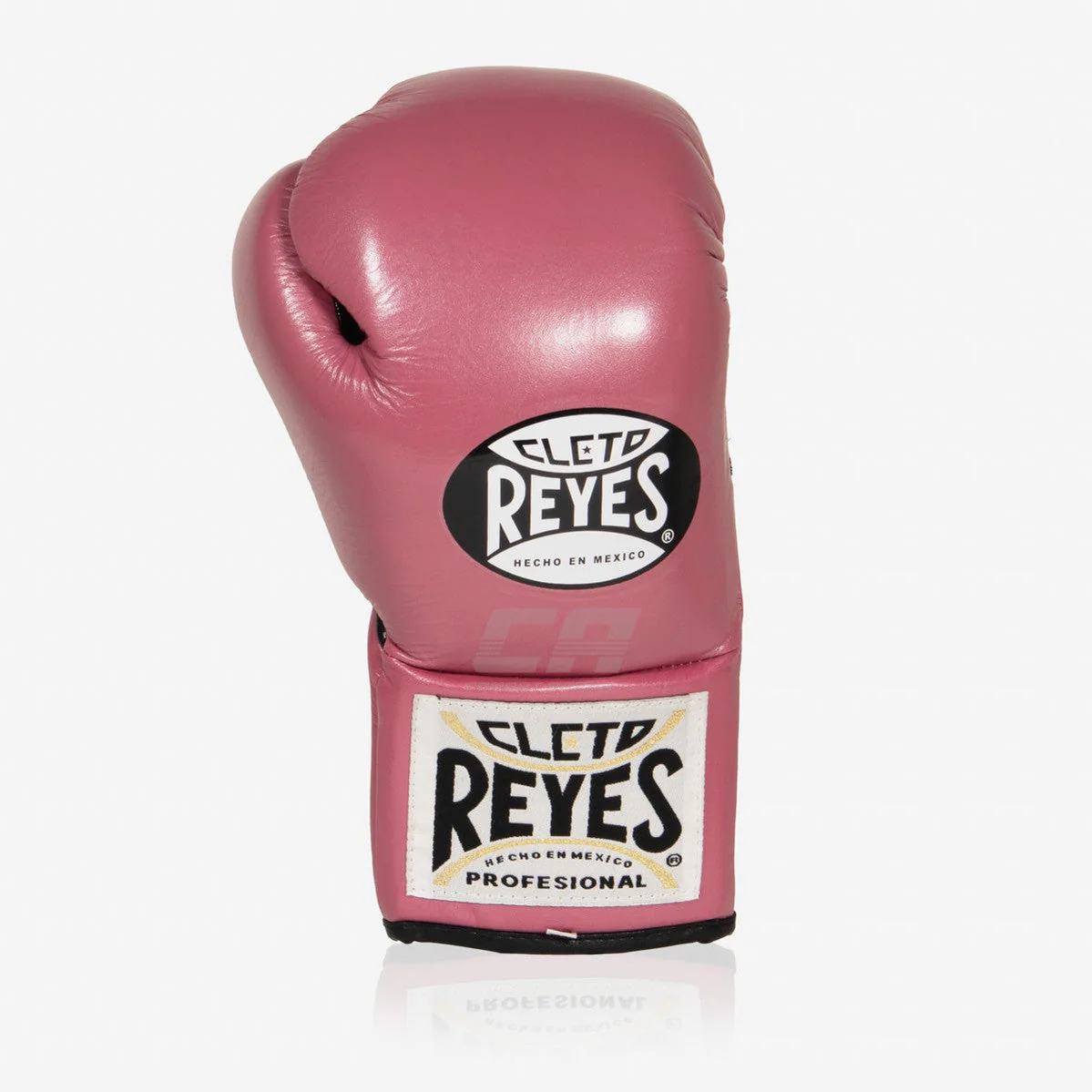 Guantes de boxeo Cleto Reyes Profesional CB2 Rosa-negro con cordones  - Image 3
