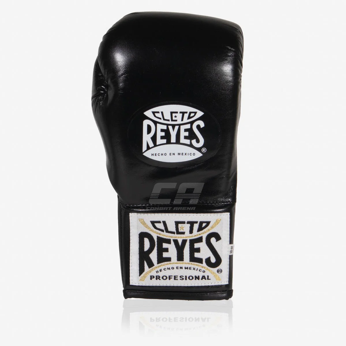 Guantes de boxeo Cleto Reyes Safetec CB4 Negro-plata con cordones - Image 2