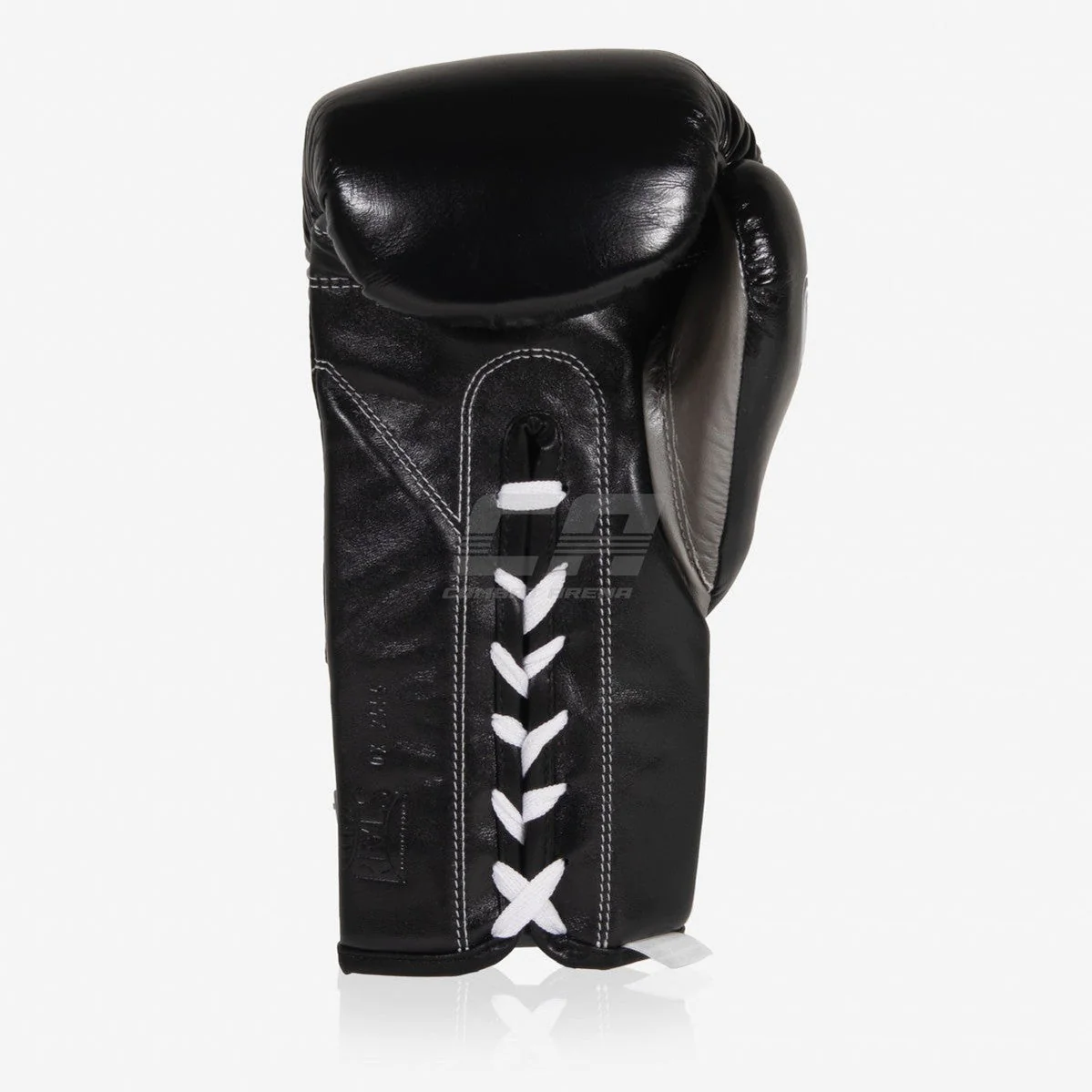 Guantes de boxeo Cleto Reyes Safetec CB4 Negro-plata con cordones - Image 3