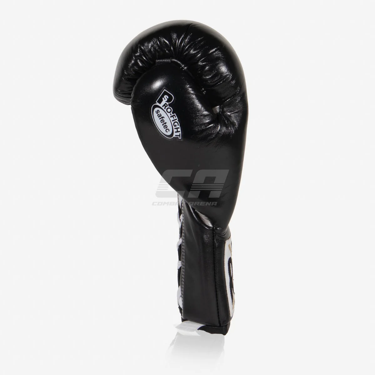 Guantes de boxeo Cleto Reyes Safetec CB4 Negro-plata con cordones - Image 4