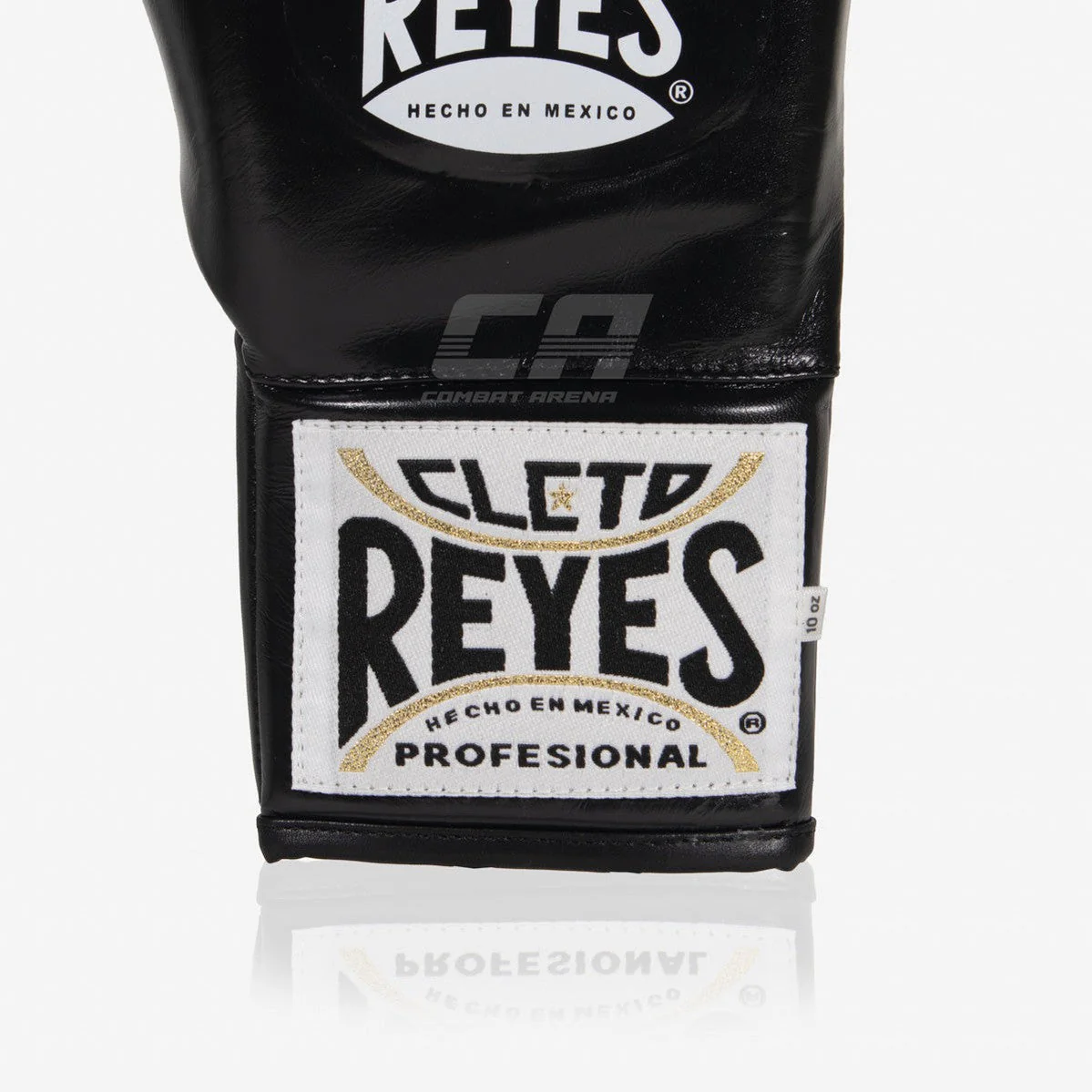 Guantes de boxeo Cleto Reyes Safetec CB4 Negro-plata con cordones - Image 5