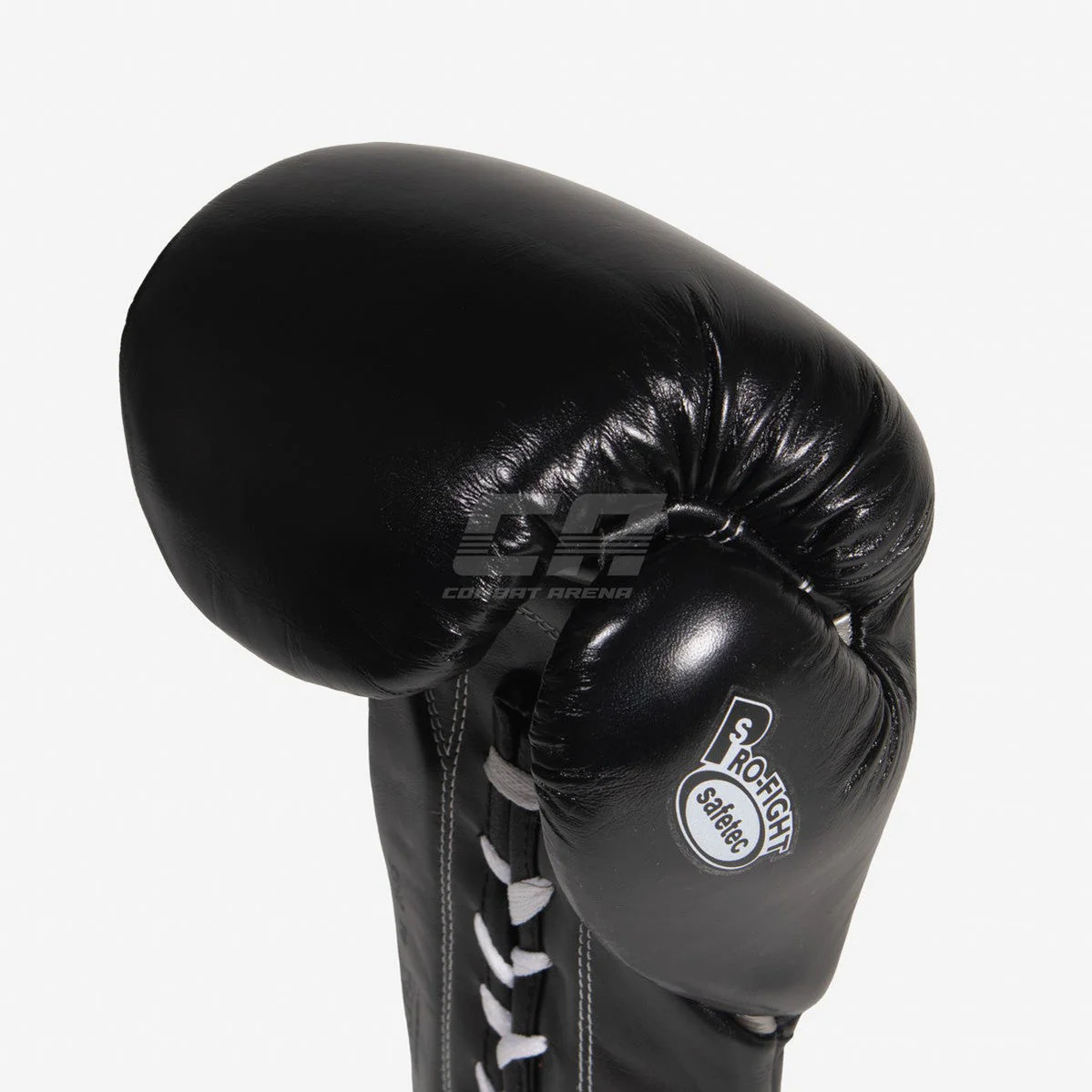 Guantes de boxeo Cleto Reyes Safetec CB4 Negro-plata con cordones - Image 9