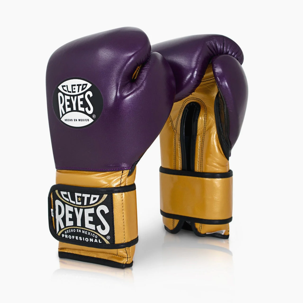 Guantes de boxeo Cleto Reyes Sparring CE6 Violeta-Oro 