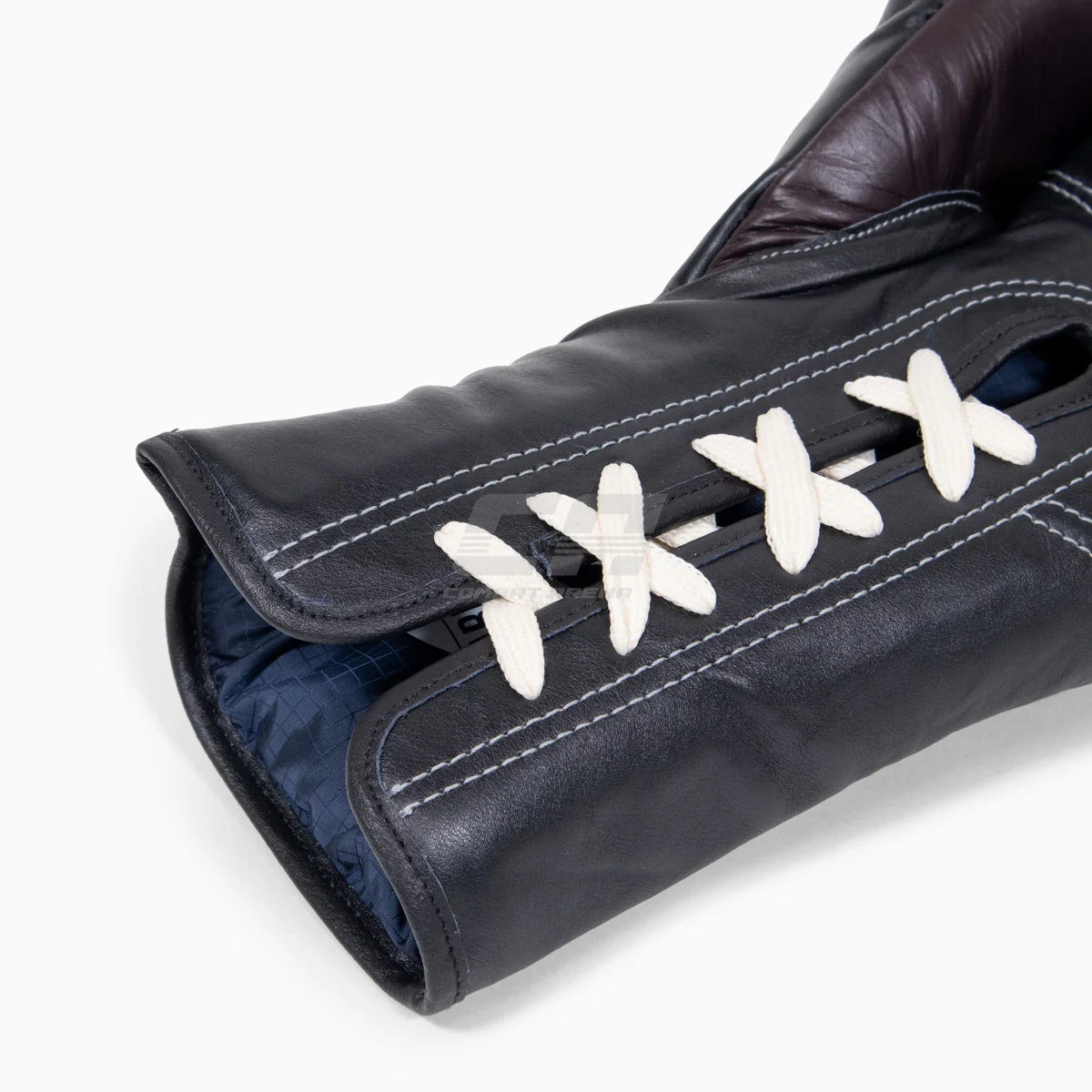 Guantes de boxeo Di Nardo con cordones Borgoña-Negro 14 oz  - Image 9