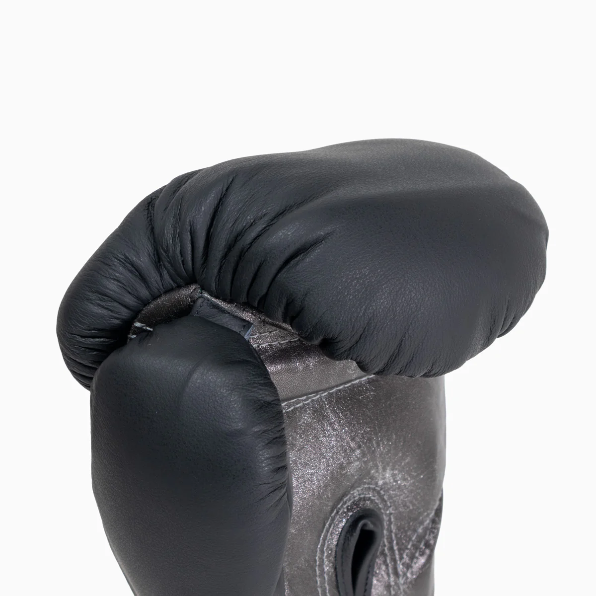 Guantes de boxeo Di Nardo con Velcro 12 Oz Negro-plata oscura  - Image 7