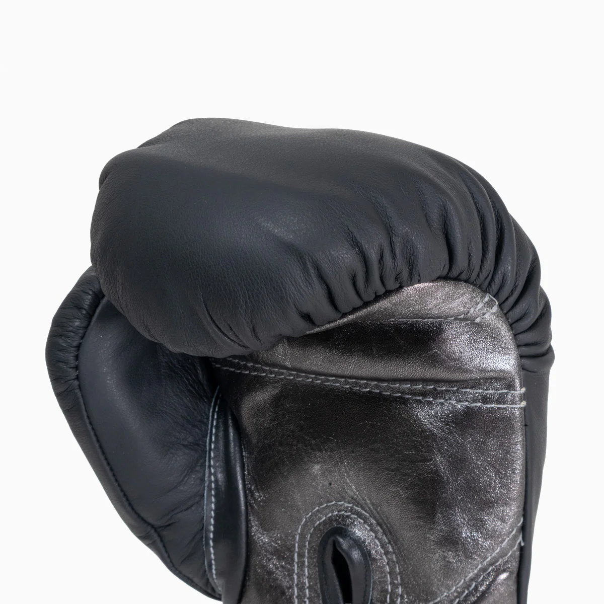 Guantes de boxeo Di Nardo con Velcro 12 Oz Negro-plata oscura  - Image 8