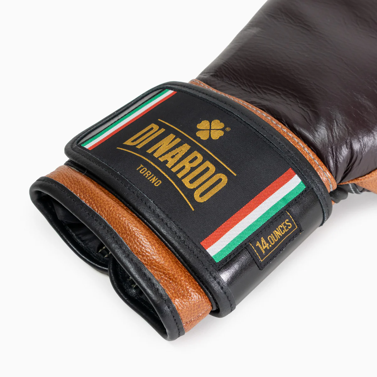 Guantes de boxeo Di Nardo con Velcro 14 Oz Borgoña-coñac - Image 11