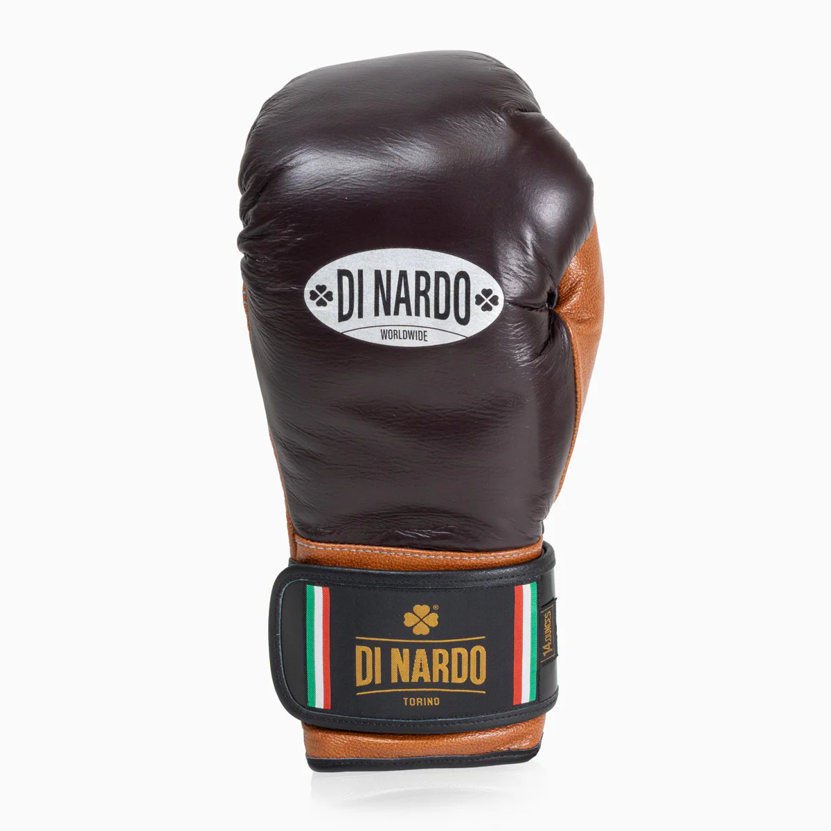 Guantes de boxeo Di Nardo con Velcro 14 Oz Borgoña-coñac - Image 6