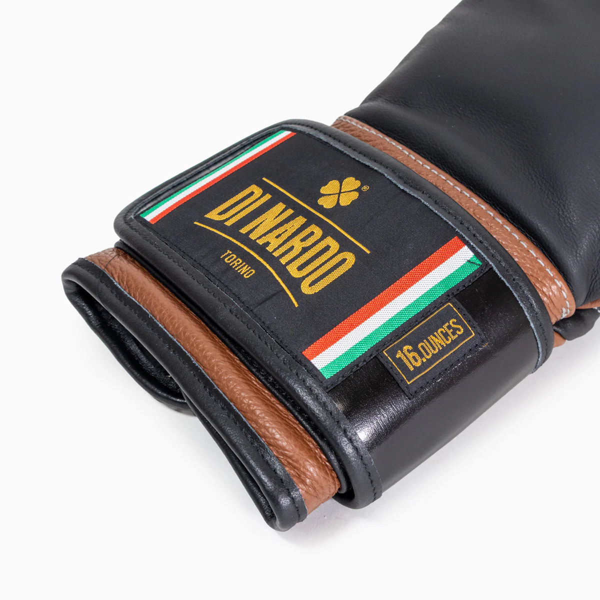 Guantes de boxeo Di Nardo con Velcro 16 Oz Negro-marrón - Image 11