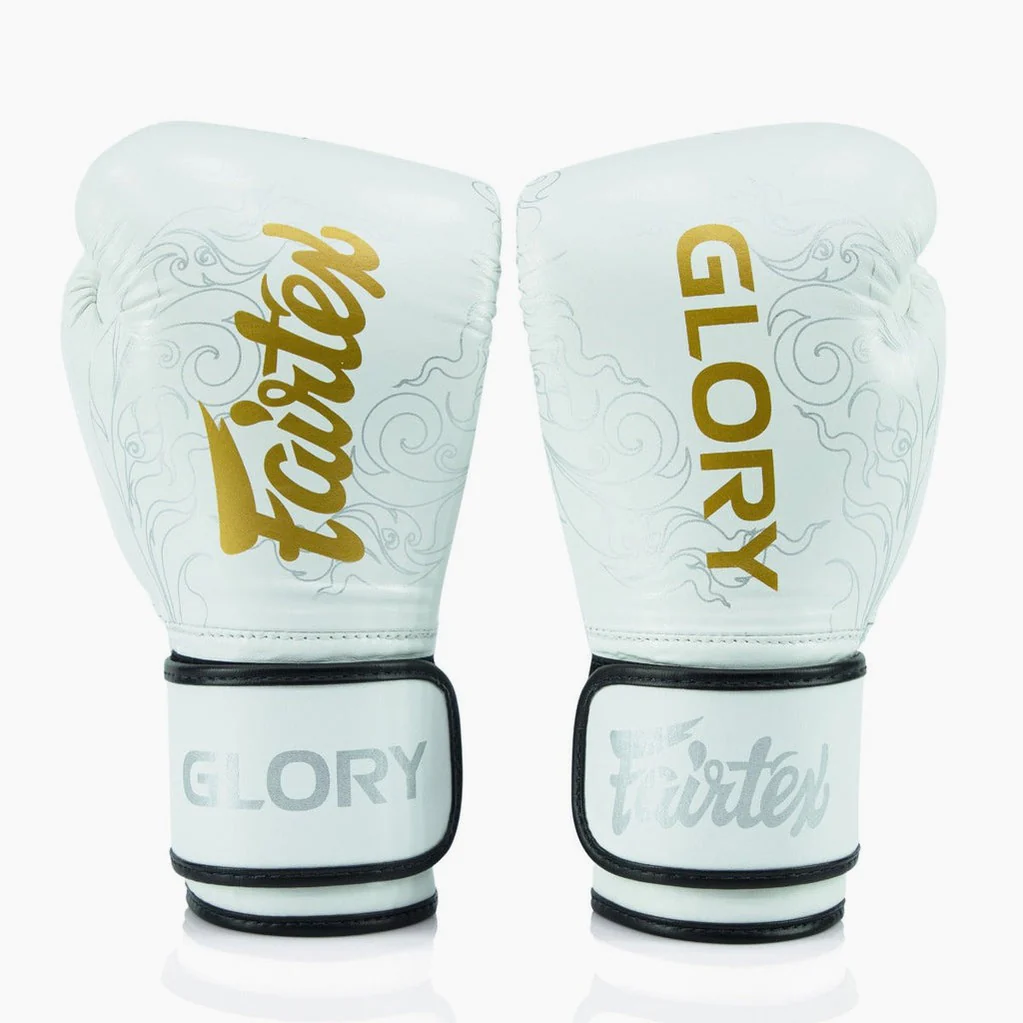 Guantes de boxeo Fairtex x Glory BGVG3 Blanco-oro - Image 5