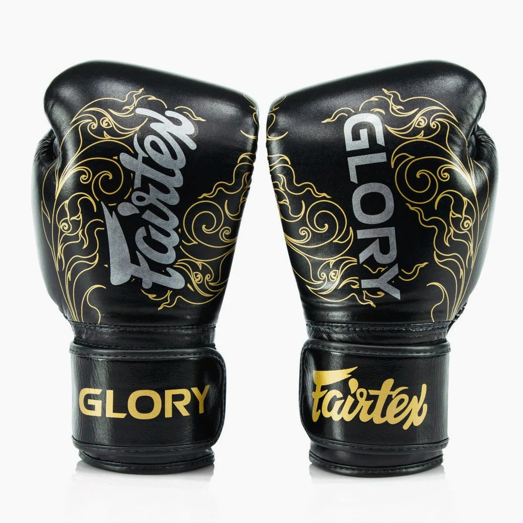 Guantes de boxeo Fairtex x Glory BGVG3 Negro-oro - Image 2
