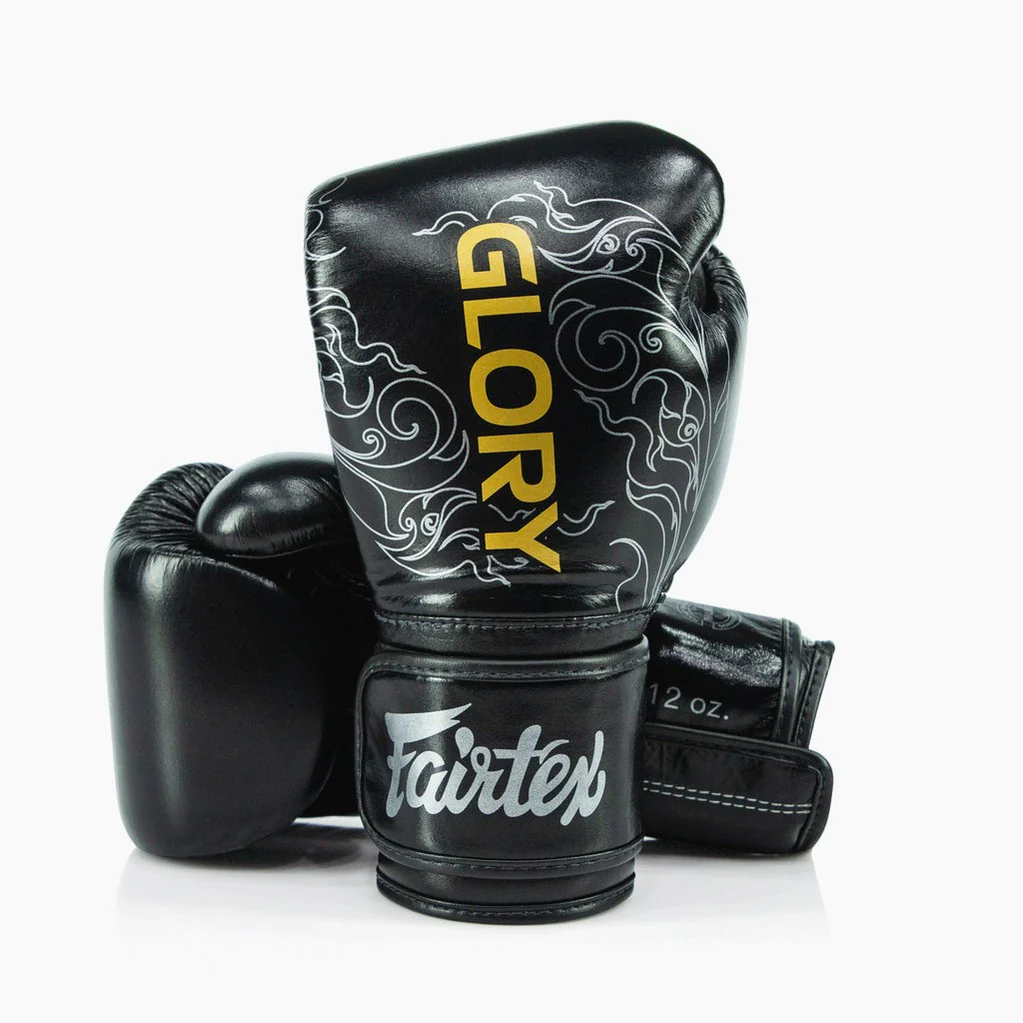 Guantes de boxeo Fairtex x Glory BGVG3 Negro-plata  - Image 2