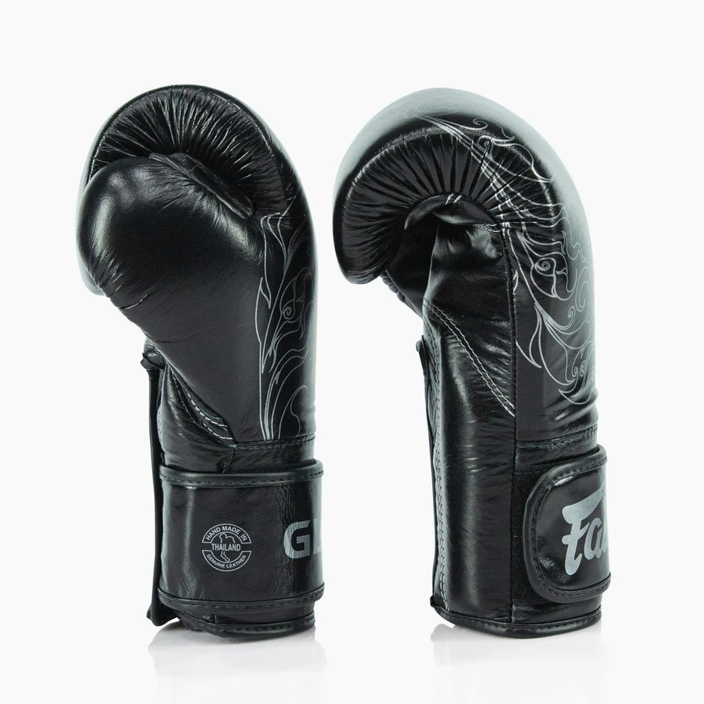 Guantes de boxeo Fairtex x Glory BGVG3 Negro-plata  - Image 3