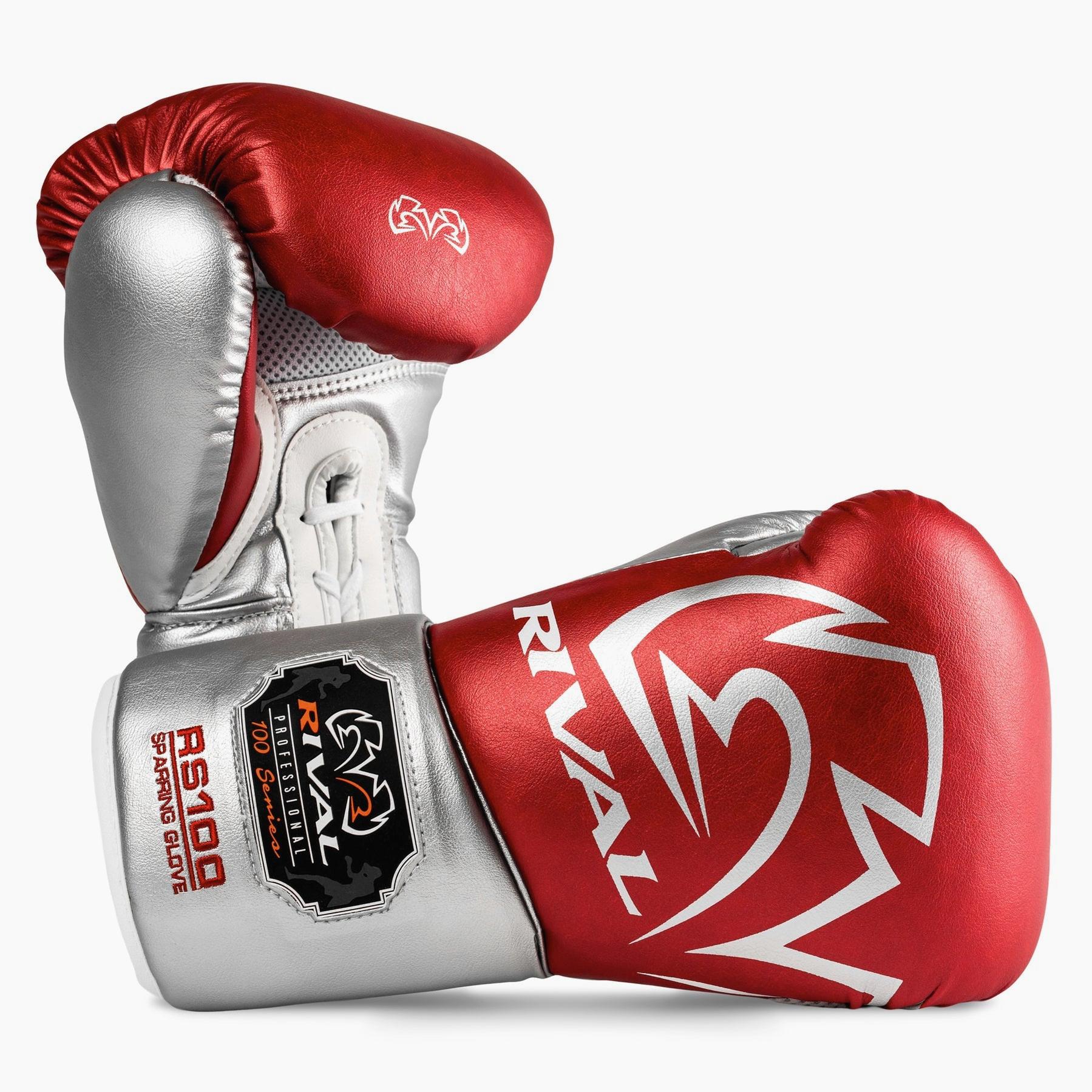 Guantes de boxeo Rival Sparring Profesional RS100 con cordones - Image 13
