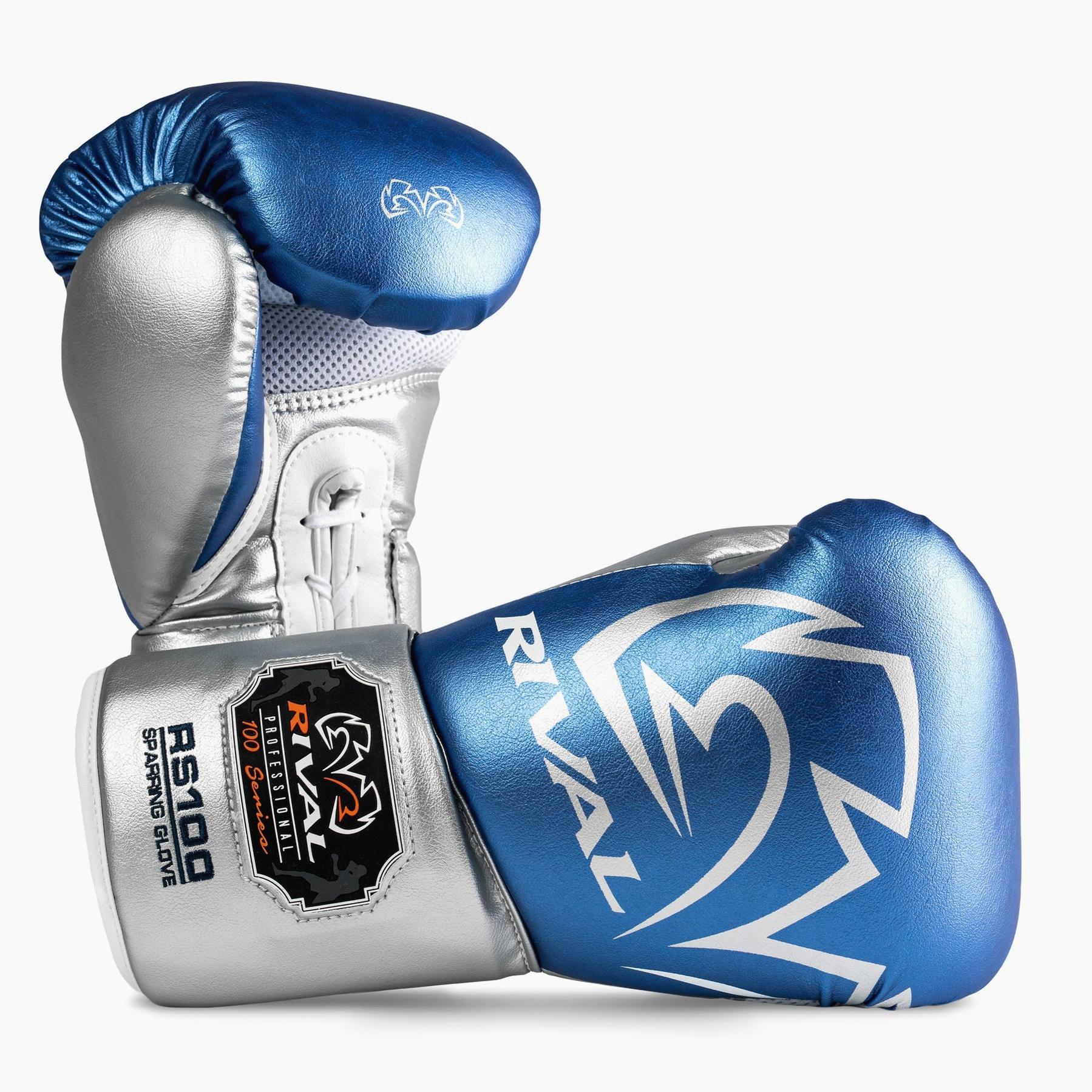 Guantes de boxeo Rival Sparring Profesional RS100 con cordones - Image 5