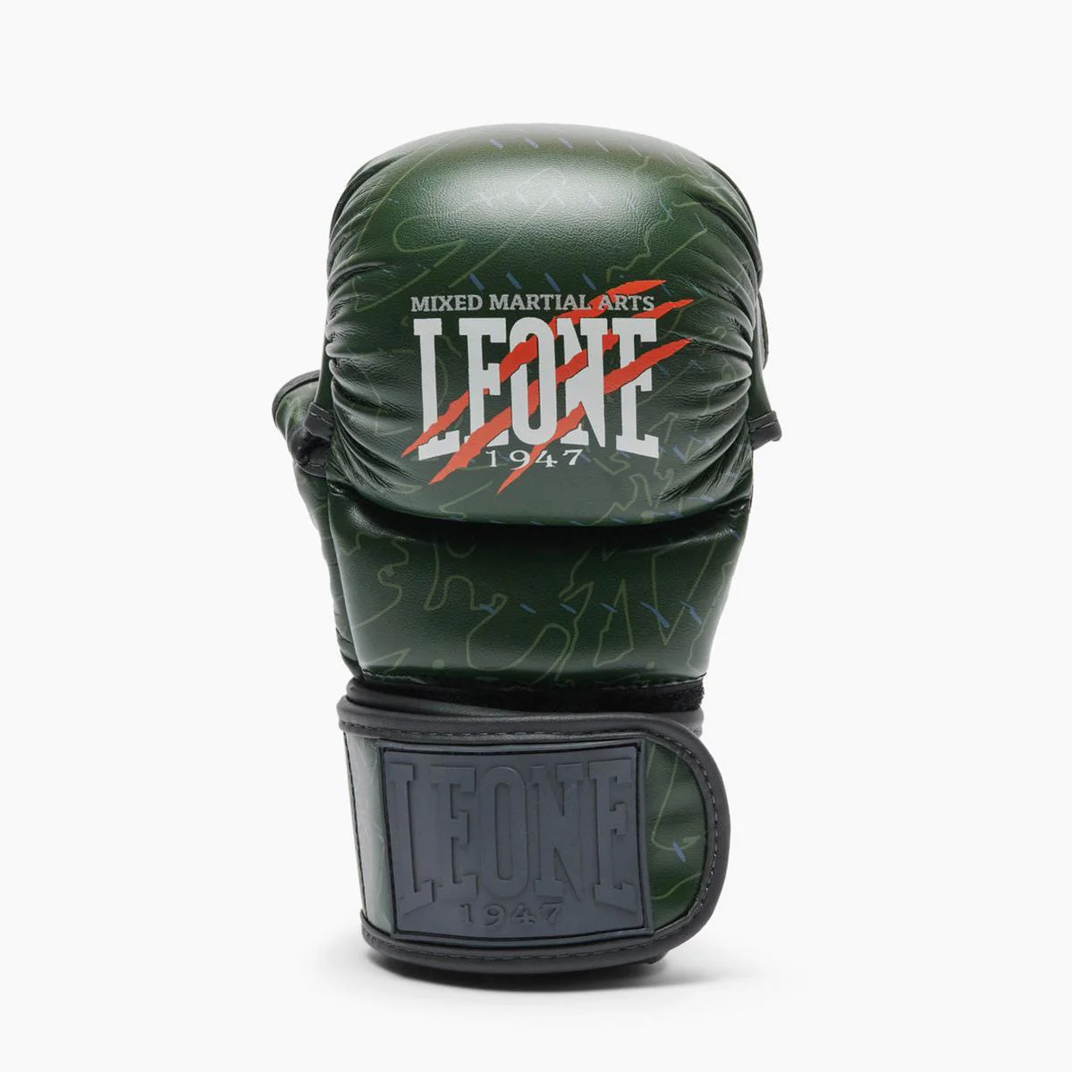 Guantes MMA Leone Primal Instinct Entrenamiento GP116 con pulgar Verde - Image 2